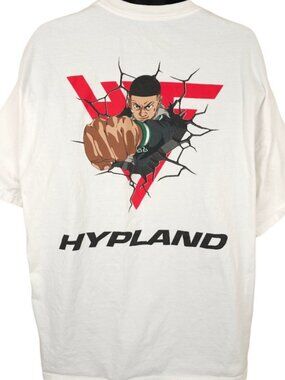 Hypland T Shirt Mens Size 2XL White Streetwear Anime Style